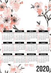 Calendrier Cherry Blossom Aquarel Flower