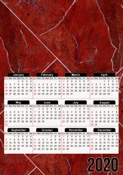 Calendrier Minimal Marble Red