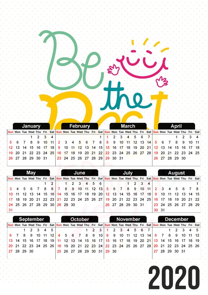 Calendrier Phrase : Be the best version of you