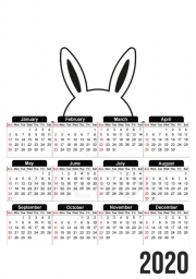 Calendrier Tampon annonce naissance Lapin