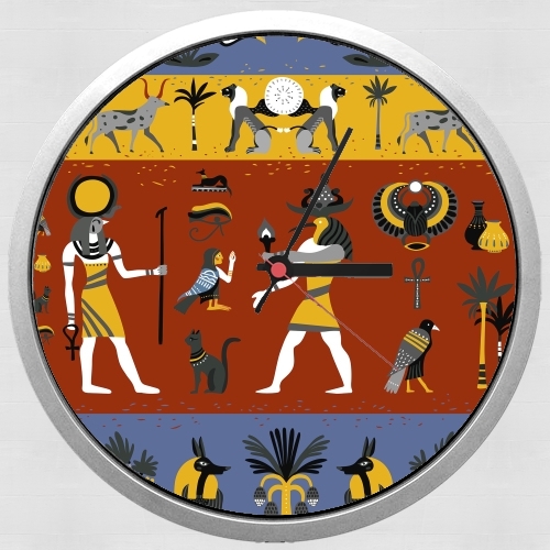 Horloge Murale Ancient egyptian religion seamless pattern
