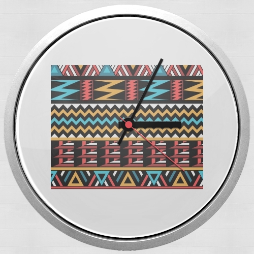 Horloge Murale aztec pattern red Tribal