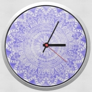 Horloge Murale Bohemian Flower Mandala in purple