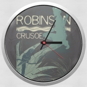 Horloge Murale Book Collection: Robinson Crusoe