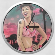 Horloge Murale California Girl retro