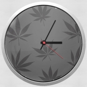 Horloge Murale Feuille de cannabis Pattern