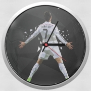 Horloge Murale Cristiano Ronaldo Celebration Piouuu GOAL Abstract ART