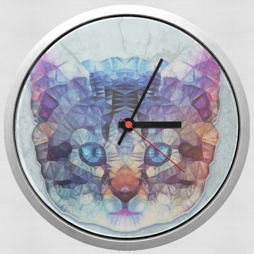 Horloge Murale Chat Fractal