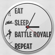 Horloge Murale Eat Sleep Battle Royale Repeat