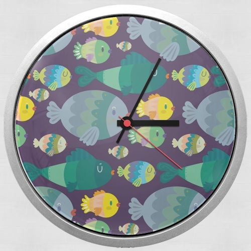 Horloge Murale Fish pattern