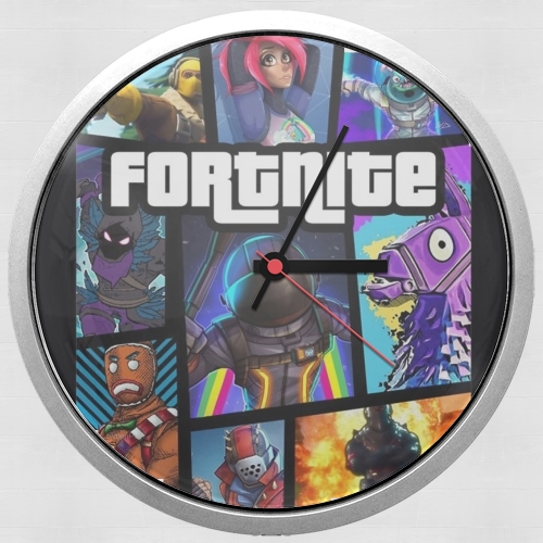 Horloge Murale Fortnite - Battle Royale Art Feat GTA