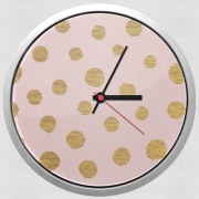 Horloge Murale Golden Dots And Pink