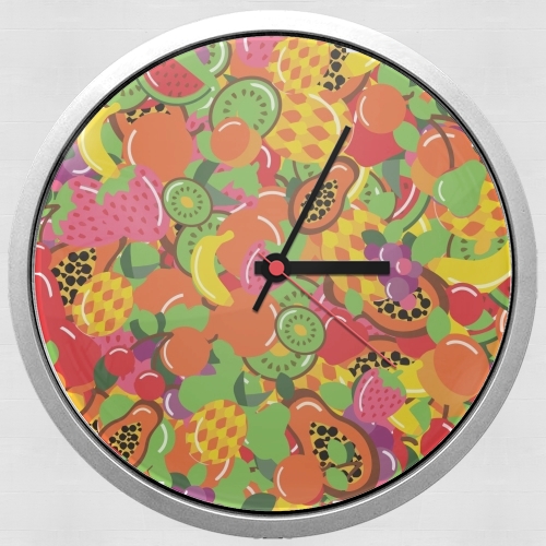 Horloge Murale Healthy Food: Fruits and Vegetables V1