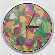 Horloge Murale Healthy Food: Fruits and Vegetables V3