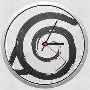 Horloge Murale Konoha Symbol Grunge art