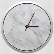 Horloge Murale Minimal Marble White