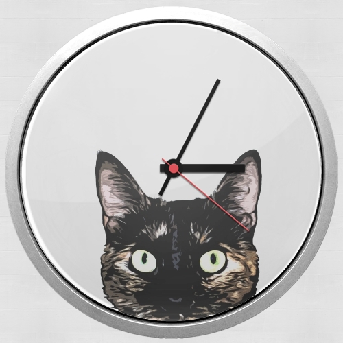 Horloge Murale Peeking Cat
