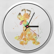 Horloge Murale Pluto watercolor art