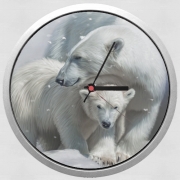 Horloge Murale Polar bear family