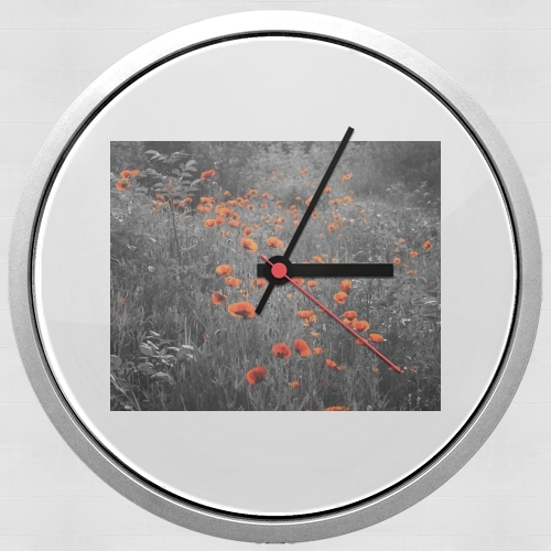 Horloge Murale Red and Black Field