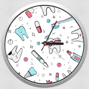 Horloge Murale Pattern Dentaire - Dent et dentifrice