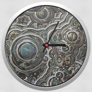 Horloge Murale Silver glitter bubble cells