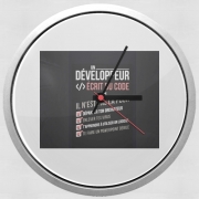 Horloge Murale Un développeur écrit du code Stop