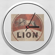 Horloge Murale Vintage Gas Station Lion
