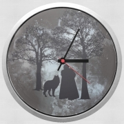 Horloge Murale Wolf Snow