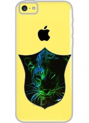 Coque Iphone 5C Transparente Abstract neon Leopard