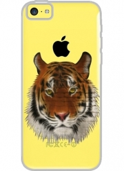Coque Iphone 5C Transparente Abstract Tiger