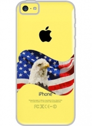 Coque Iphone 5C Transparente American Eagle and Flag