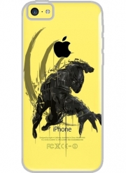 Coque Iphone 5C Transparente Black Panther claw