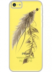 Coque Iphone 5C Transparente Boho Feather