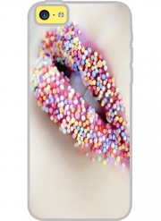 Coque Iphone 5C Transparente Lèvres Colorées