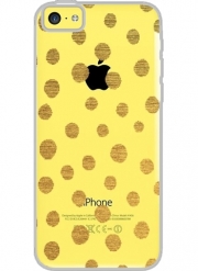 Coque Iphone 5C Transparente Golden Dots And Pink