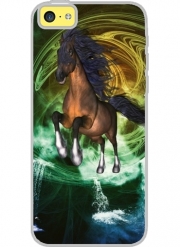 Coque Iphone 5C Transparente Horse with blue mane
