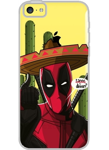 Coque Iphone 5C Transparente Mexican Deadpool
