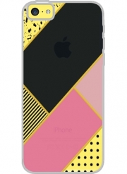 Coque Iphone 5C Transparente Minimal Pink Style