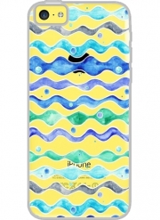 Coque Iphone 5C Transparente Ocean Pattern