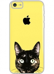 Coque Iphone 5C Transparente Peeking Cat
