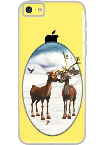 Coque Iphone 5C Transparente Reindeers Love