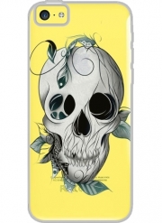 Coque Iphone 5C Transparente Skull Boho 