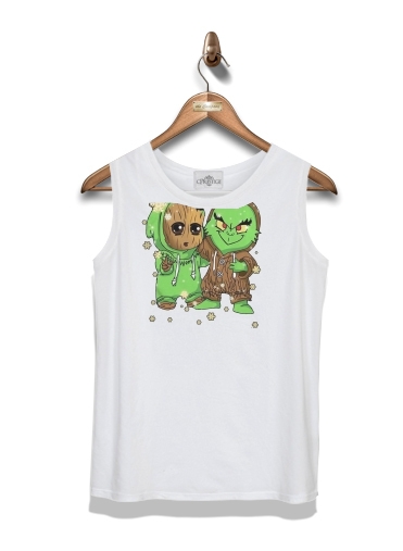 Débardeur Homme Baby Groot and Grinch Christmas