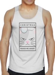 Débardeur Homme Christmas makes me Angry cat
