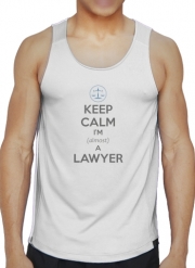 Débardeur Homme Keep calm i am almost a lawyer cadeau étudiant en droit