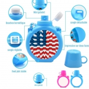 Gourde pour enfant 3D Poly USA flag