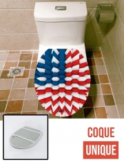 Housse de toilette - Décoration abattant wc 3D Poly USA flag