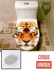 Housse de toilette - Décoration abattant wc Tigre Abstrait Fractal
