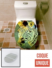 Housse de toilette - Décoration abattant wc abstract zebra